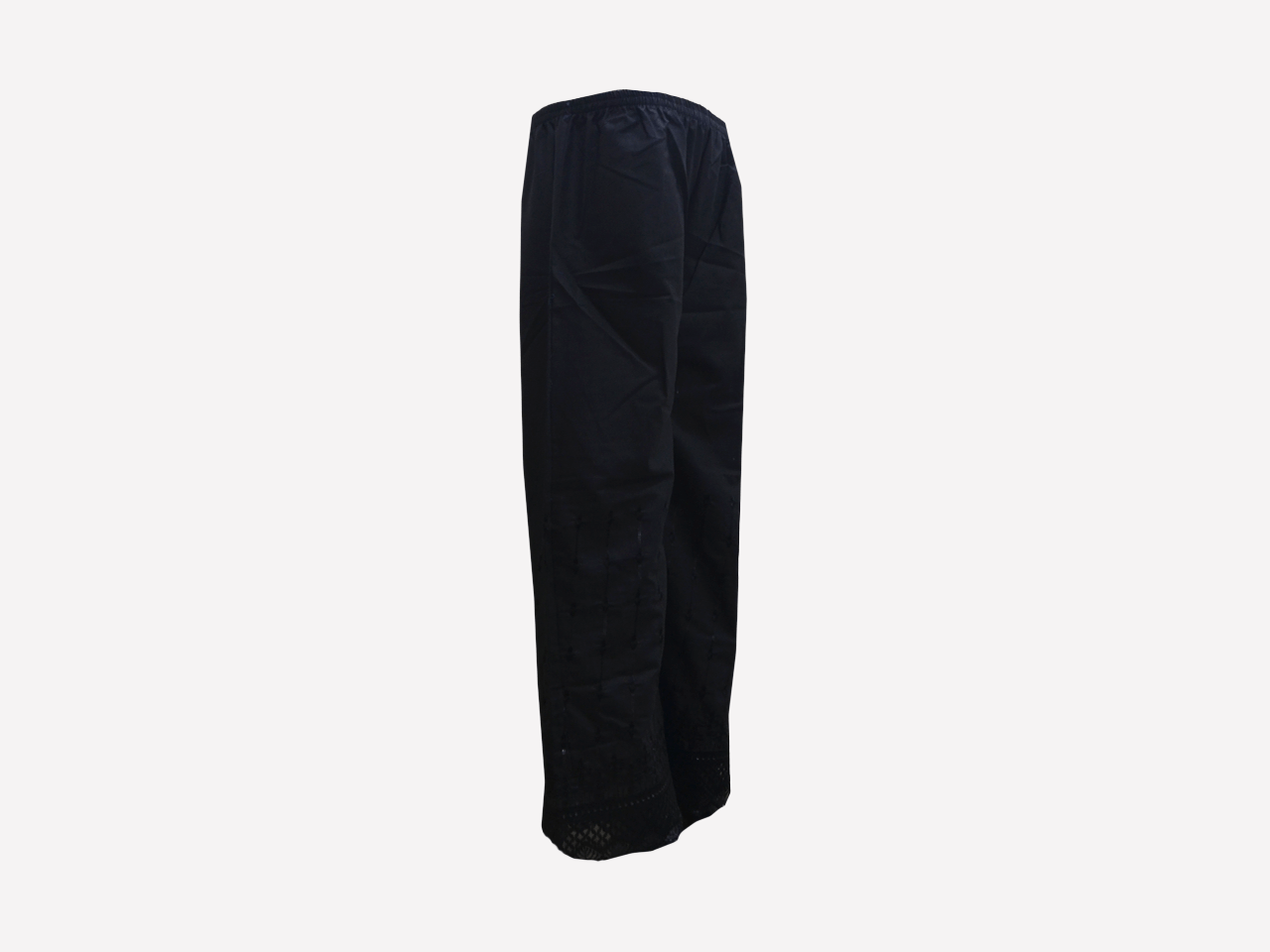 Cotton Trouser Black Big Bottom – Sheeso
