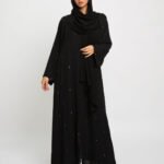 Black Diamonds A-Cut Abaya